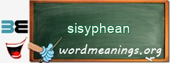 WordMeaning blackboard for sisyphean
